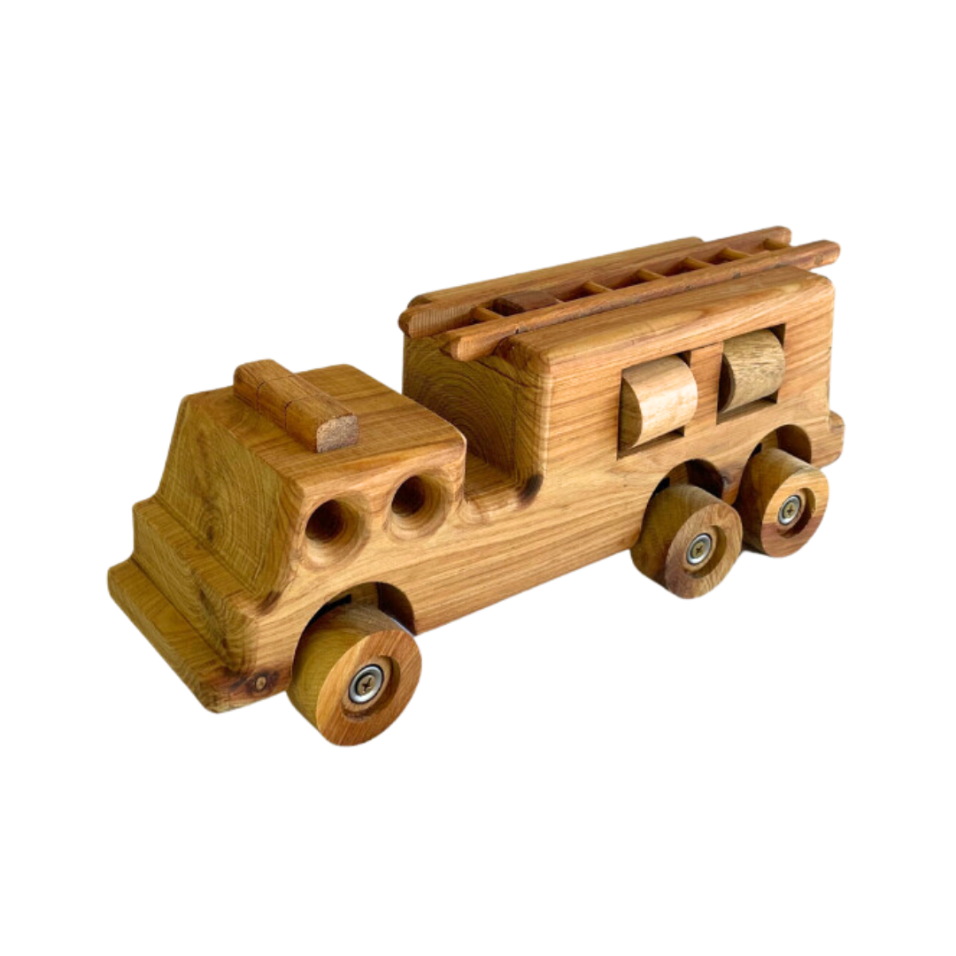 Wooden 2024 Fire Truck Toy