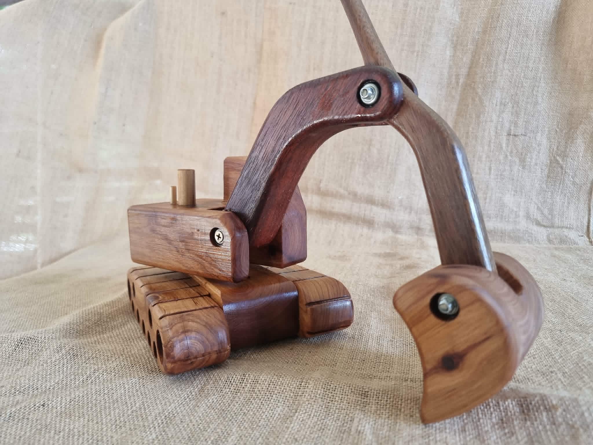 Wooden Excavator Construction Toy