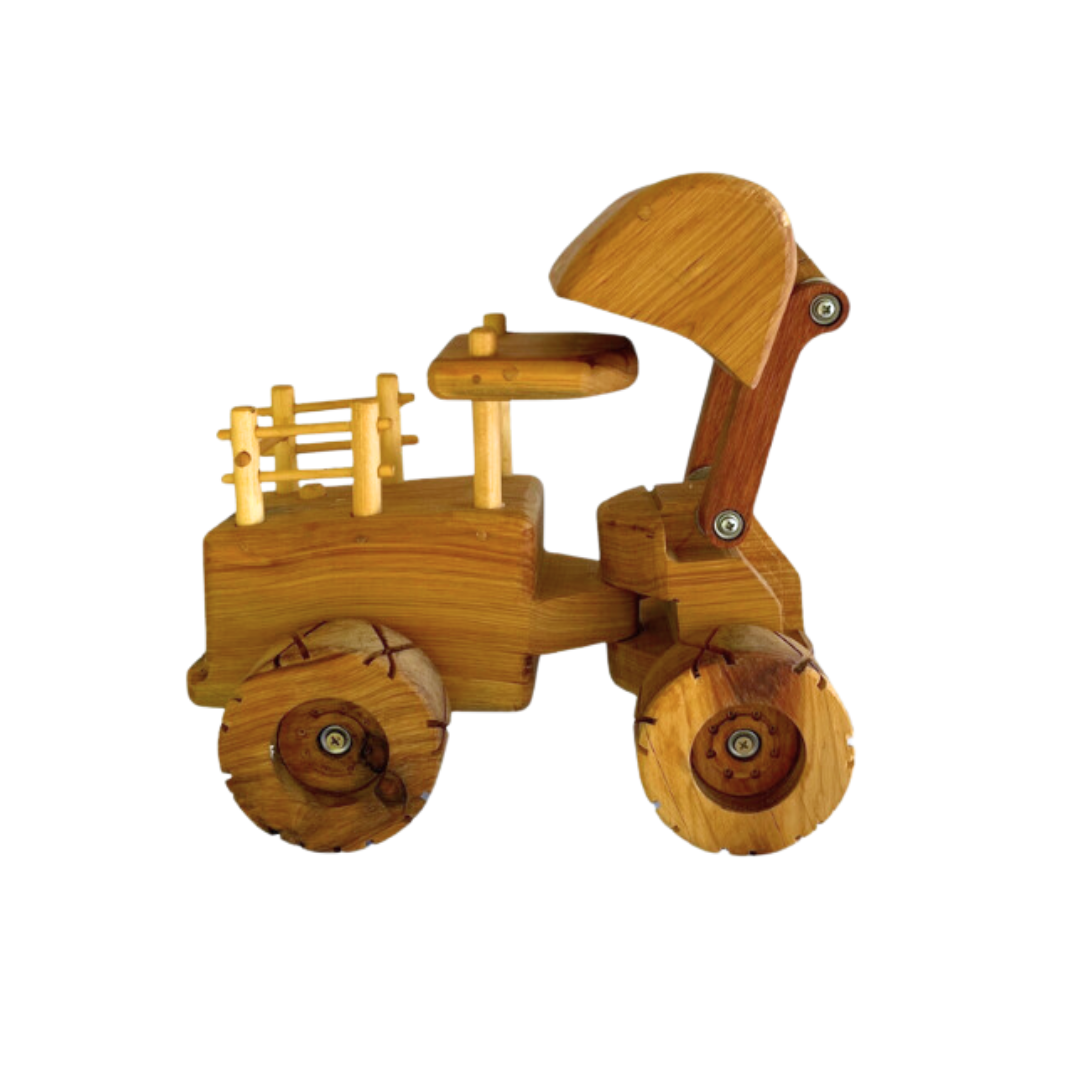 Durable Big Burtha wooden front end loader with movable parts, designed for educational and creative children's play. - Kids Toy | Imagination Toy Shop