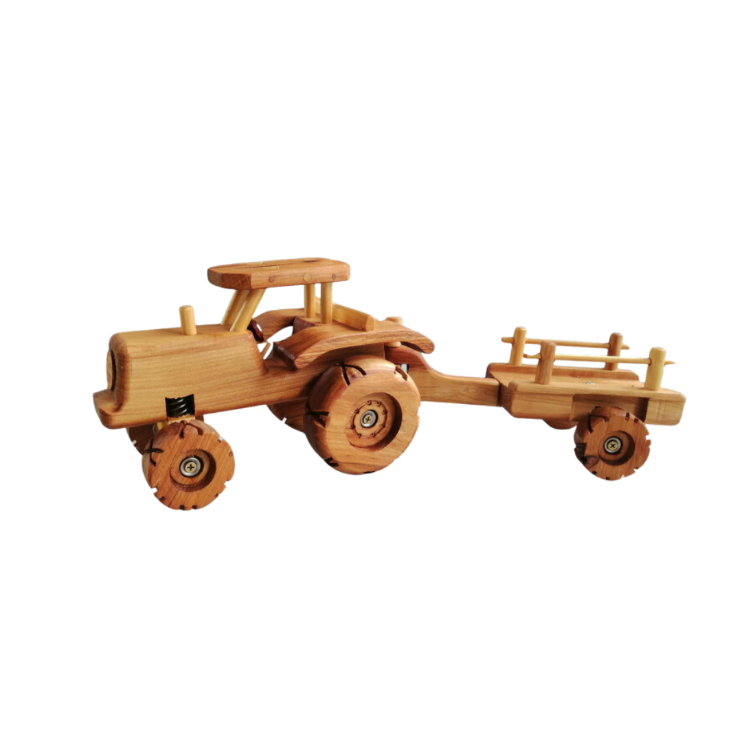 Eco-friendly wooden tractor toy built for durable, interactive play - Kids Toy | Imagination Toy Shop